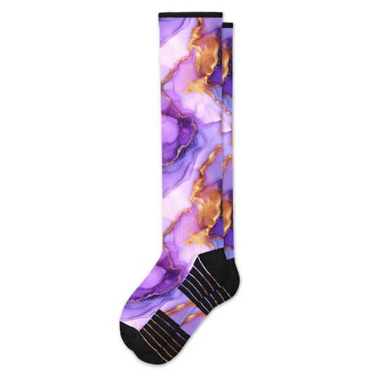Viasox Golden Lavender Compression Socks front view