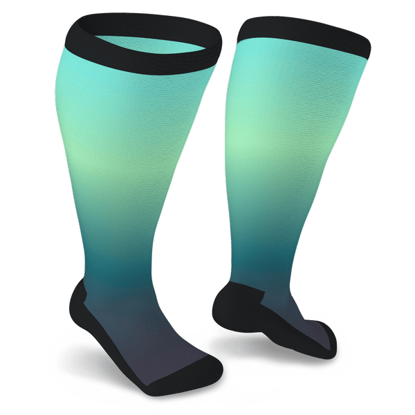 Green Glow Non-Binding Diabetic Socks