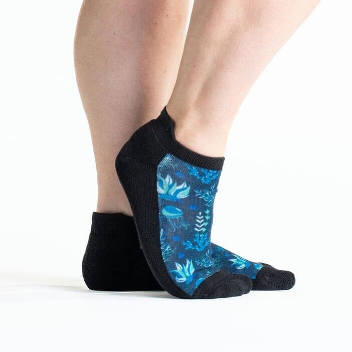 Viasox Jellyfish Blues Ankle Socks Side View