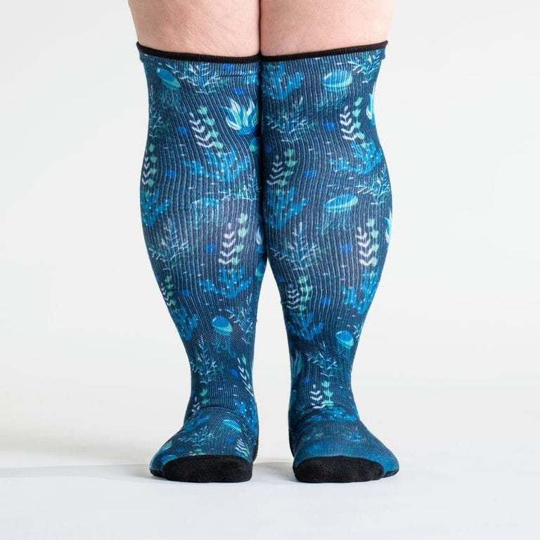 Viasox Jellyfish Blues Compression Socks Front View