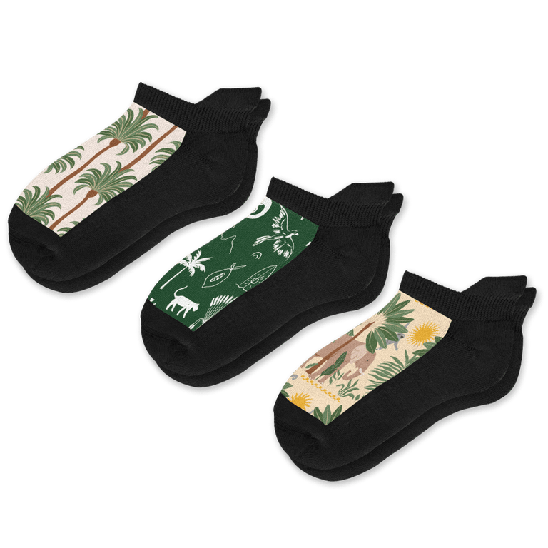 Jungle Ankle Socks 3-Pack Bundle