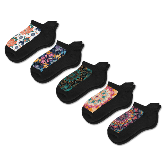 Mandala Ankle Socks 5-Pack Bundle