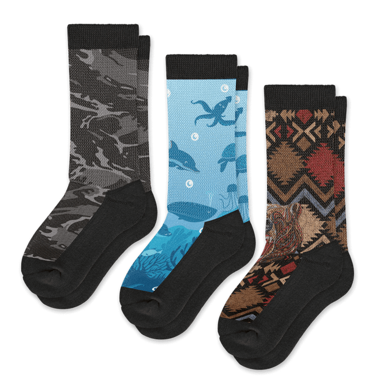 Wild Depths EasyStretch™ Socks Bundle 3-Pack