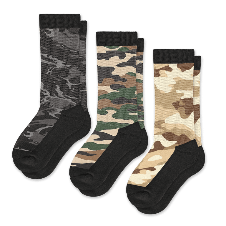 Army EasyStretch™ Socks 3-Pack Bundle Crew Cut From Viasox Flat View