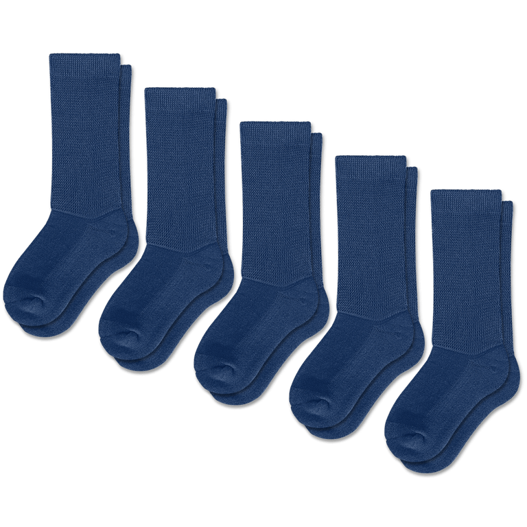 Navy Blue EasyStretch™ Socks Bundle 5-Pack