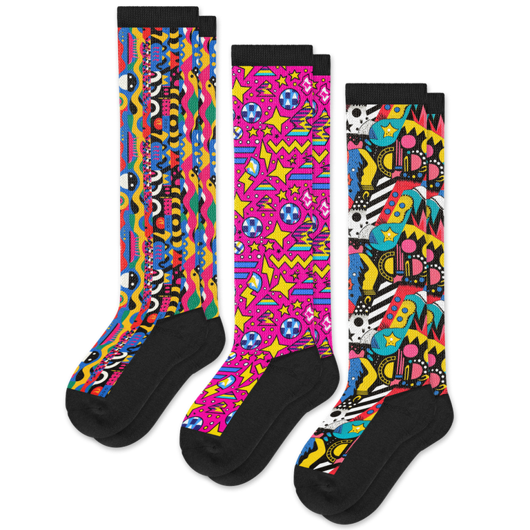 Pop Art EasyStretch™ Socks 3-Pack Bundle