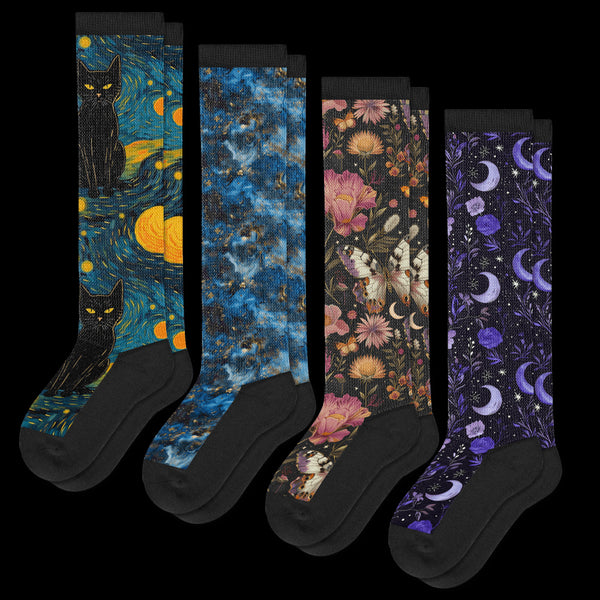 4-Pack EasyStretch™ Diabetic Socks Mystical Bundle - Viasox