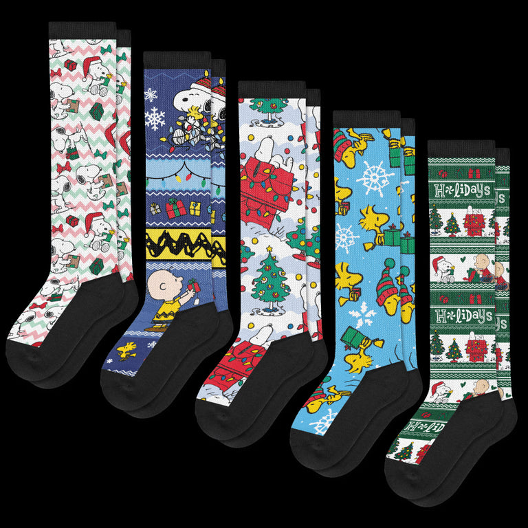 Peanuts Christmas EasyStretch™ Diabetic Socks Bundle 5-Pack