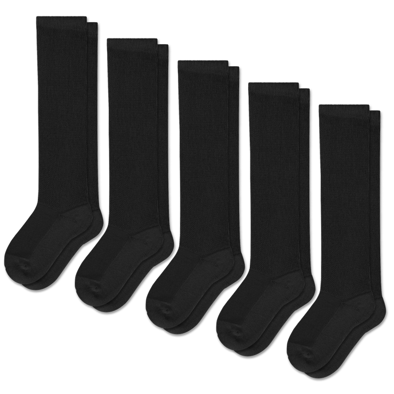 Black EasyStretch™ Socks Bundle 5-Pack