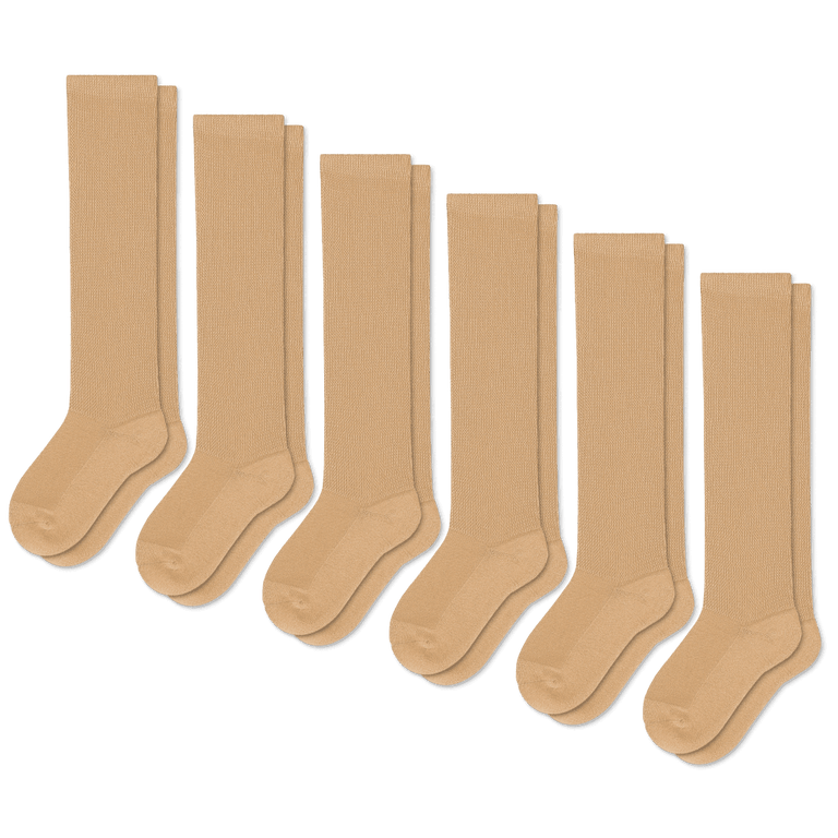 Tan EasyStretch™ Socks Bundle 6-Pack