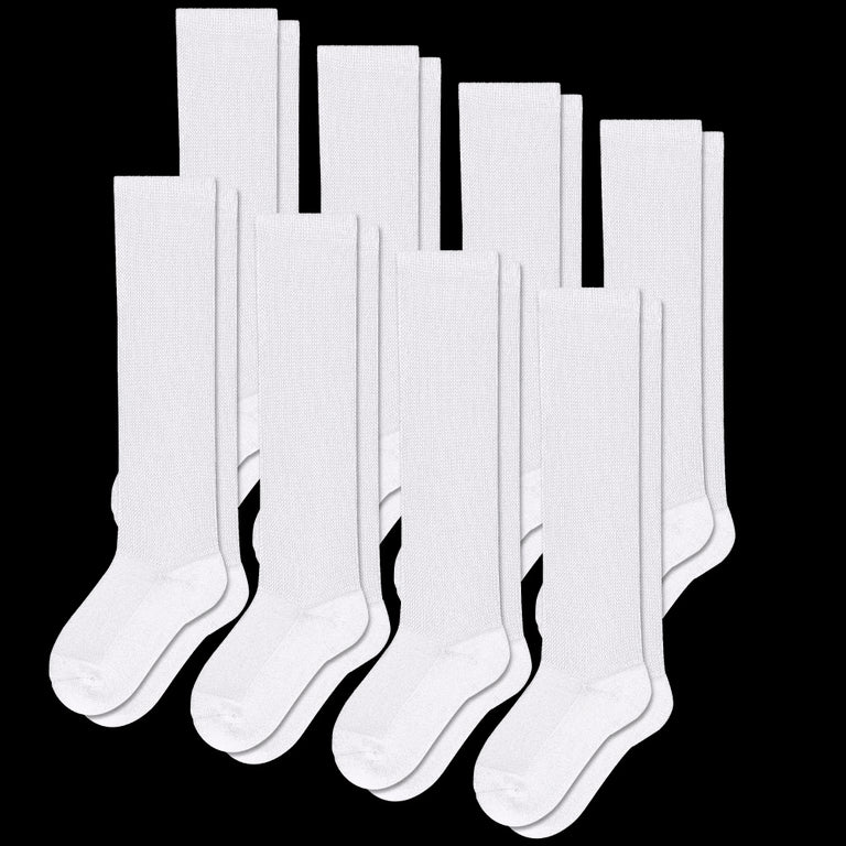 White EasyStretch™ Socks Bundle 8-Pack