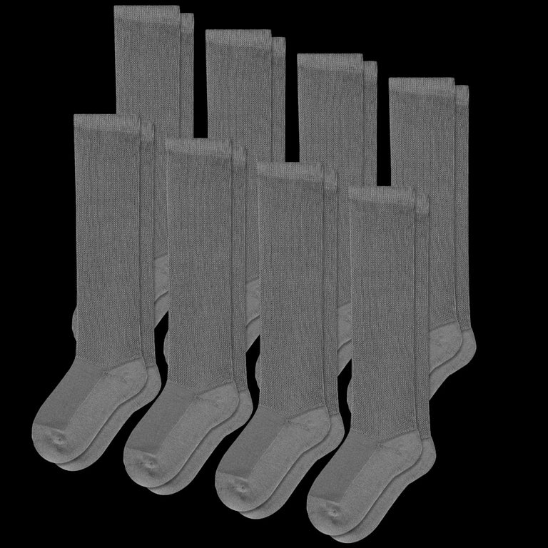 Gray EasyStretch™ Socks Bundle 8-Pack