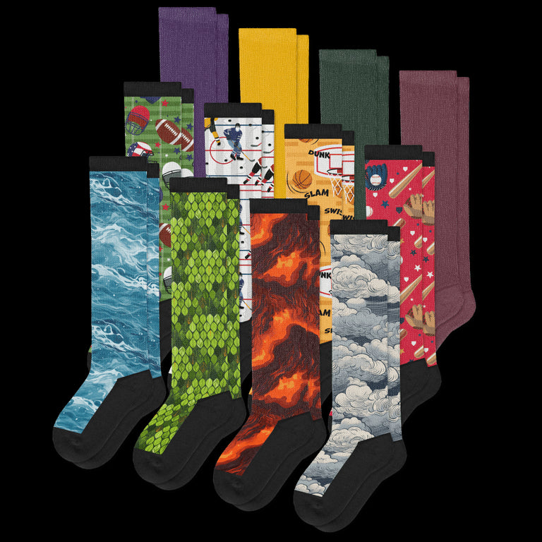 All New Patterns EasyStretch™ Diabetic Socks Bundle 12-Pack