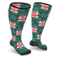 Pink lotus compression socks