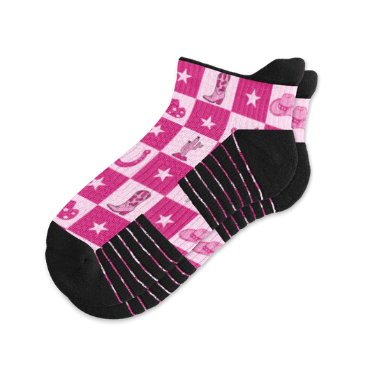 Pink Rodeo Ankle Compression Socks