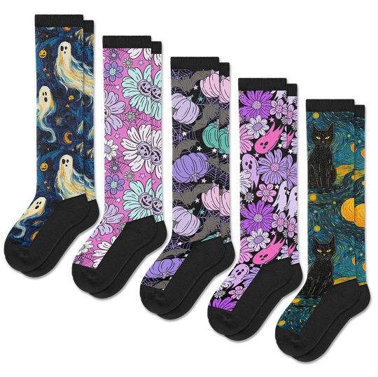 Spooky & Stylish EasyStretch™ Socks Bundle 5-Pack