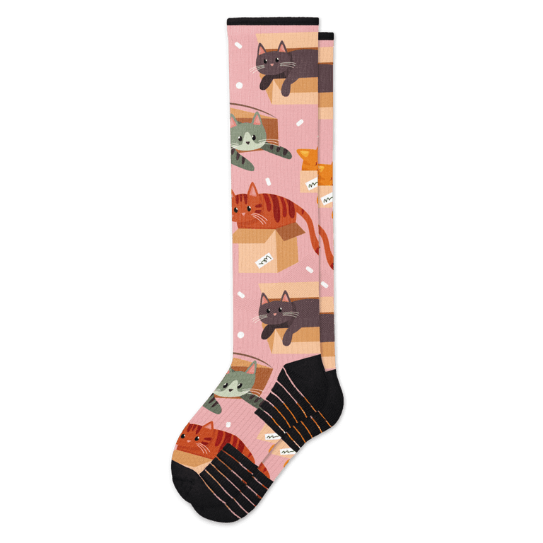 Cats in Boxes Compression Socks