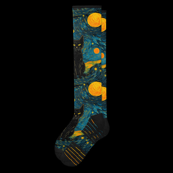 Starry Cat Compression Socks