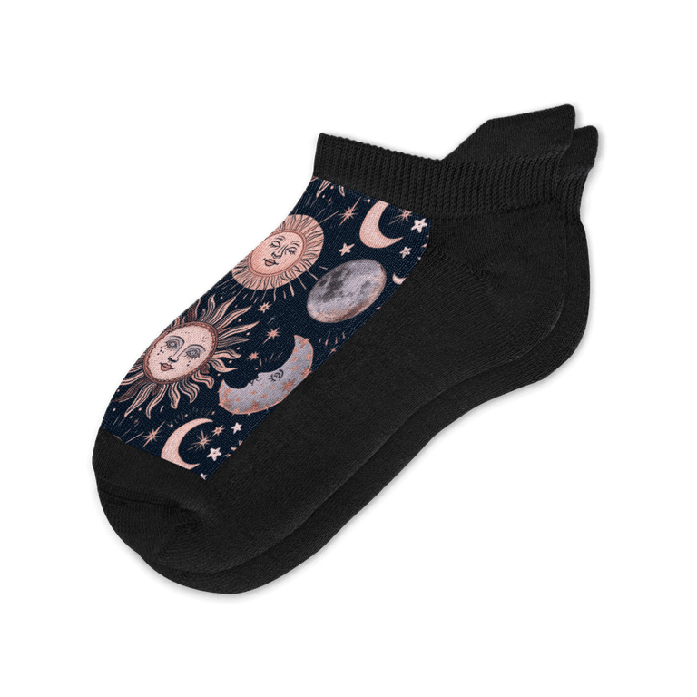 Viasox Celestial Moon Ankle Socks Flat View