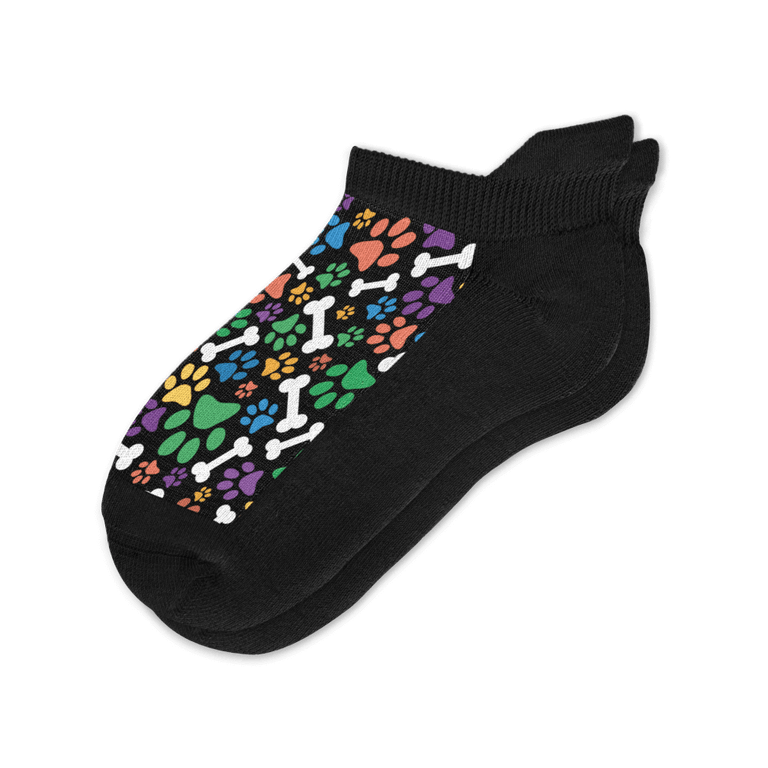 Viasox Paws n Bones Ankle Socks Flat View