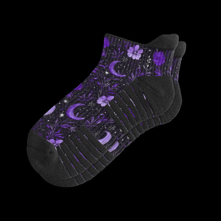 Purple Moon Ankle Compression Socks