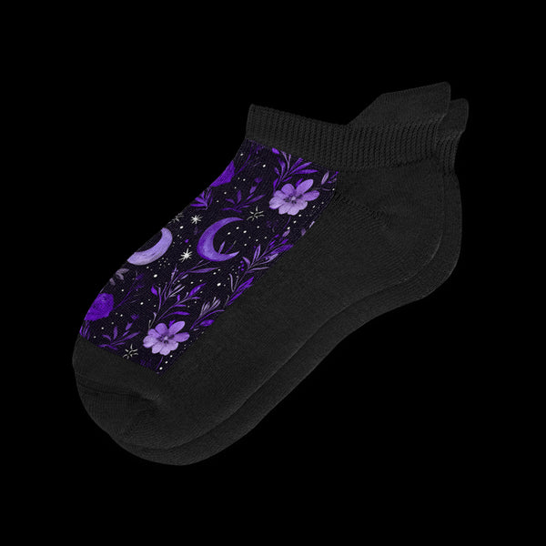 Purple Moon Ankle Socks