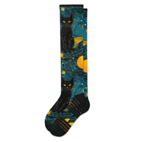Starry Cat Compression Socks