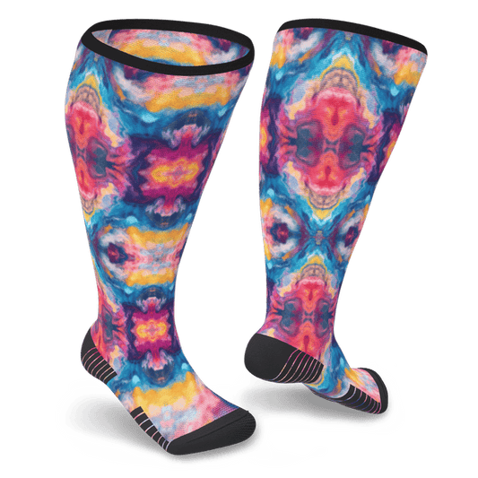 Super Tie Dye Diabetic Compression Socks