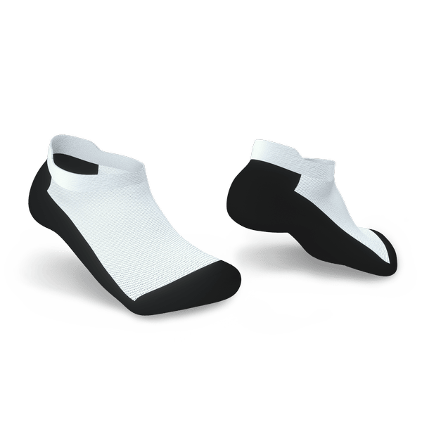 White with black bottoms ankle socks