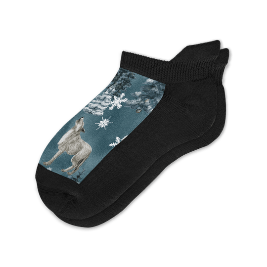 Winter Wolf Ankle Socks