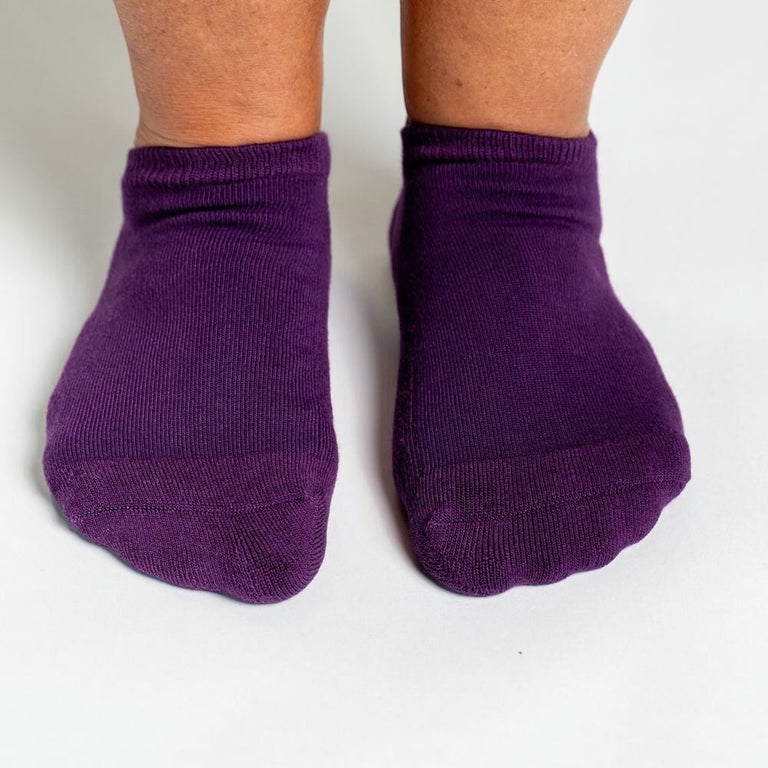 Viasox Royal Purple Ankle Socks Front View