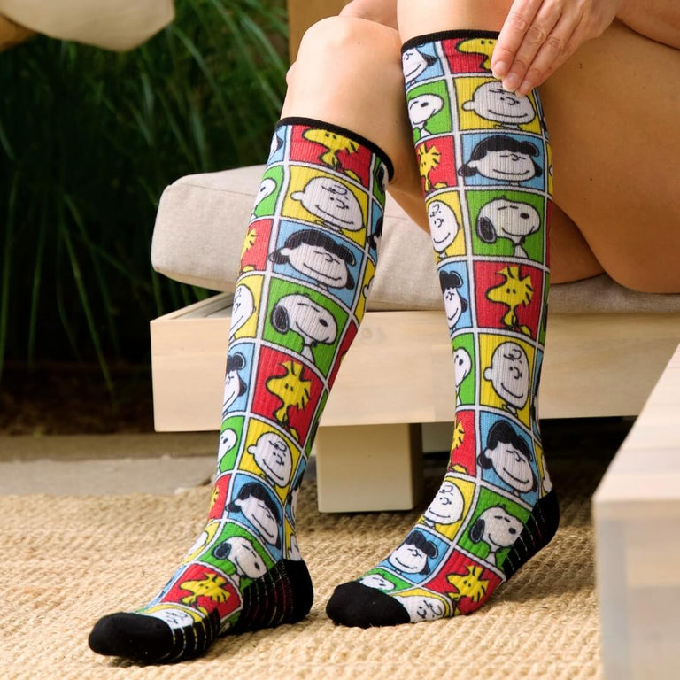 peanuts characters socks with compression